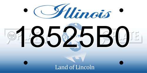 18525B0 Illinois License Plate