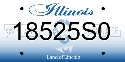 18525S0 Illinois License Plate