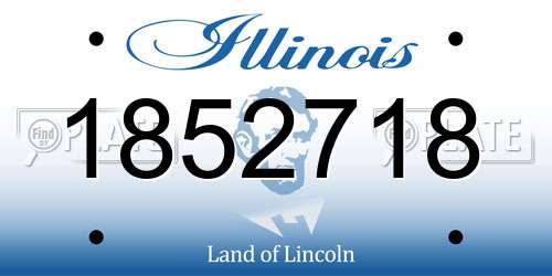 1852718 Illinois License Plate