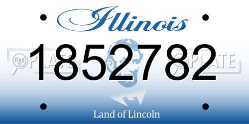 1852782 Illinois License Plate