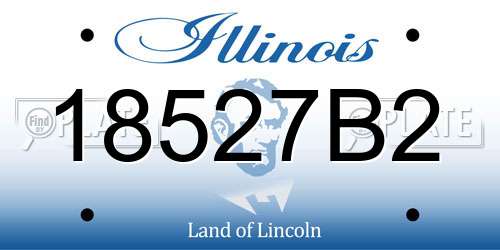 18527B2 Illinois License Plate