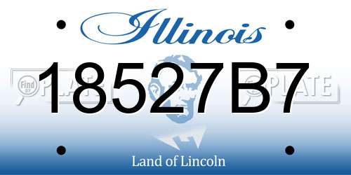 18527B7 Illinois License Plate