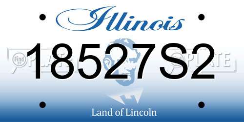 18527S2 Illinois License Plate