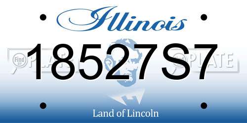 18527S7 Illinois License Plate