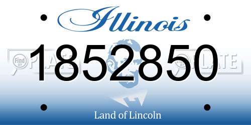 1852850 Illinois License Plate
