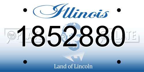 1852880 Illinois License Plate
