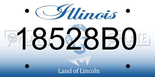 18528B0 Illinois License Plate