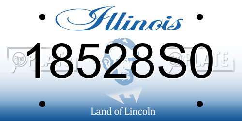 18528S0 Illinois License Plate