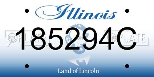 185294C Illinois License Plate