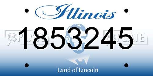1853245 Illinois License Plate