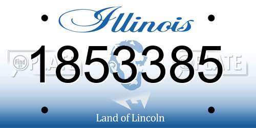 1853385 Illinois License Plate