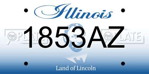 1853AZ Illinois License Plate