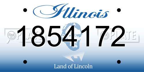 1854172 Illinois License Plate
