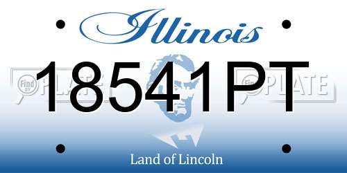 18541PT Illinois License Plate