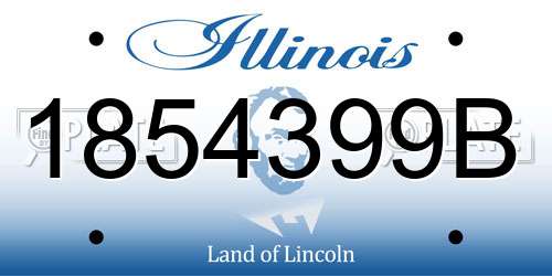 1854399B Illinois License Plate