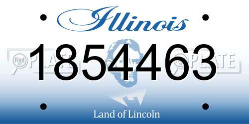 1854463 Illinois License Plate