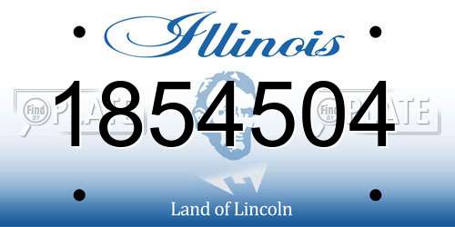 1854504 Illinois License Plate