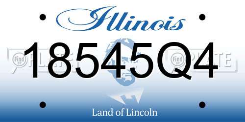 18545Q4 Illinois License Plate