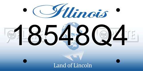 18548Q4 Illinois License Plate