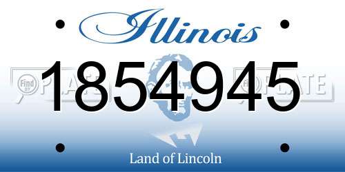 1854945 Illinois License Plate