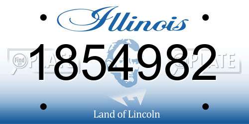 1854982 Illinois License Plate