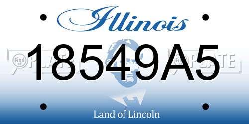 18549A5 Illinois License Plate