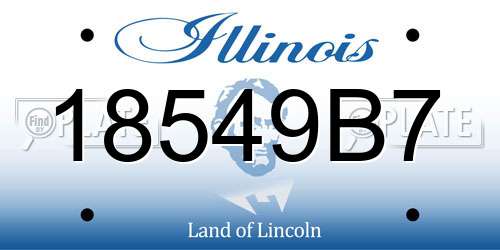 18549B7 Illinois License Plate