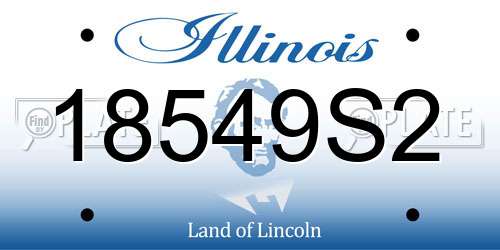 18549S2 Illinois License Plate
