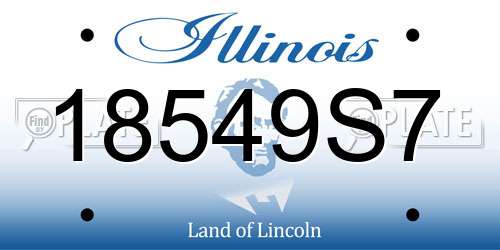 18549S7 Illinois License Plate