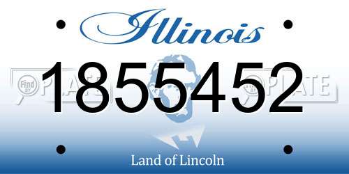 1855452 Illinois License Plate