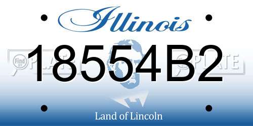 18554B2 Illinois License Plate