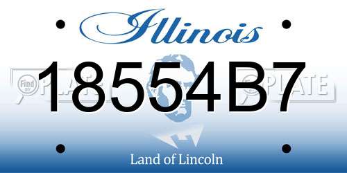 18554B7 Illinois License Plate