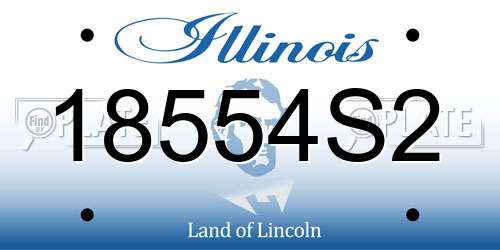 18554S2 Illinois License Plate