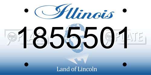 1855501 Illinois License Plate