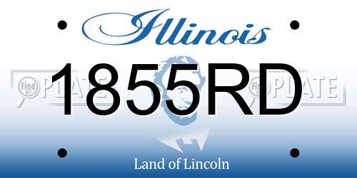 1855RD Illinois License Plate