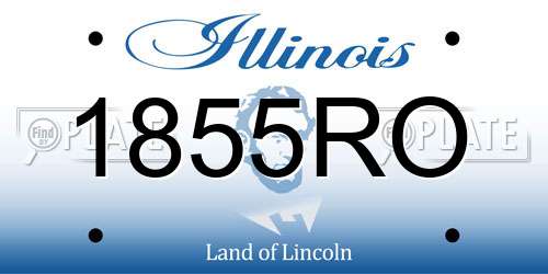 1855RO Illinois License Plate
