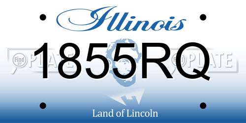 1855RQ Illinois License Plate