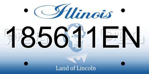 185611EN Illinois License Plate