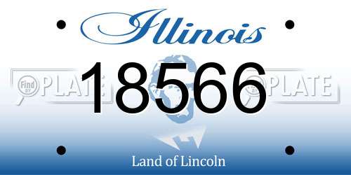 18566 Illinois License Plate