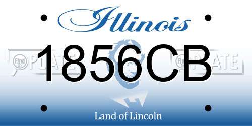 1856CB Illinois License Plate