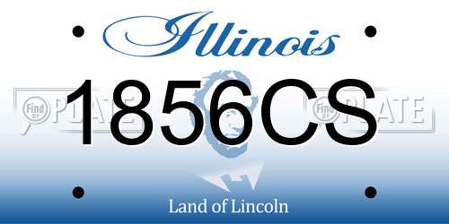1856CS Illinois License Plate