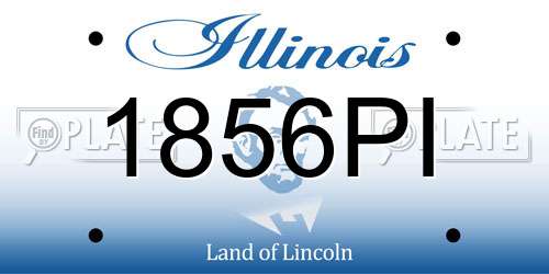 1856PI Illinois License Plate