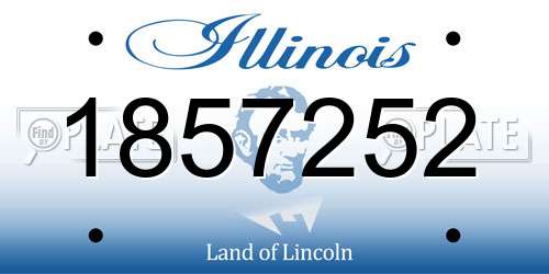 1857252 Illinois License Plate