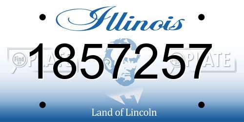 1857257 Illinois License Plate