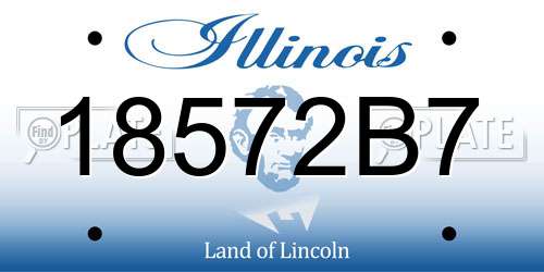 18572B7 Illinois License Plate