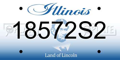 18572S2 Illinois License Plate