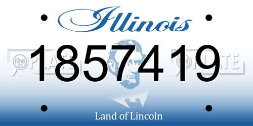 1857419 Illinois License Plate