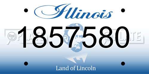 1857580 Illinois License Plate