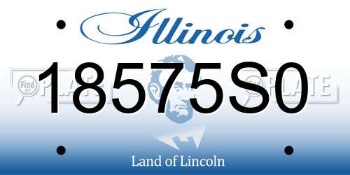 18575S0 Illinois License Plate