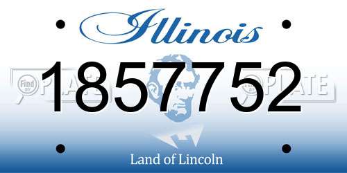 1857752 Illinois License Plate
